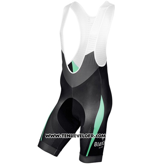 2016 Maillot Ciclismo Bianchi Bleu Clair et Jaune Manches Courtes et Cuissard