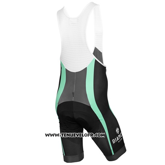 2016 Maillot Ciclismo Bianchi Bleu Clair et Jaune Manches Courtes et Cuissard