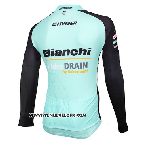 2016 Maillot Ciclismo Bianchi MTB Ml Noir et Vert Manches Longues et Cuissard