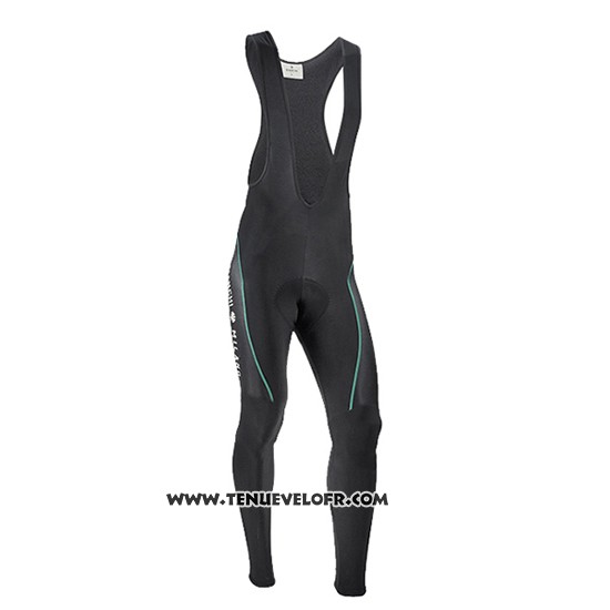 2016 Maillot Ciclismo Bianchi Noir et Blanc Manches Longues et Cuissard