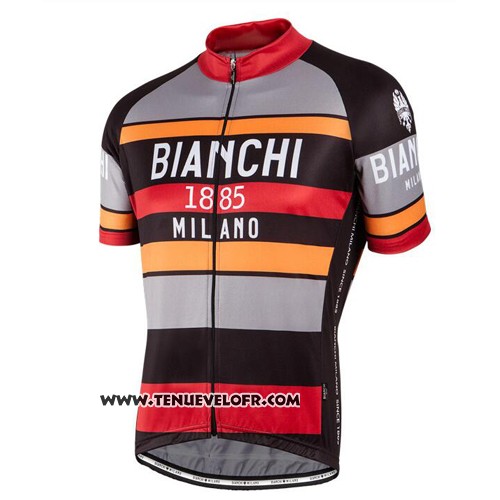 2016 Maillot Ciclismo Bianchi Rouge et Orange Manches Courtes et Cuissard