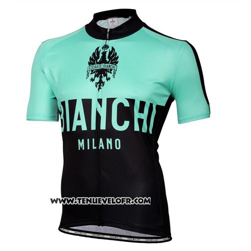 2016 Maillot Ciclismo Bianchi Vert Manches Courtes et Cuissard