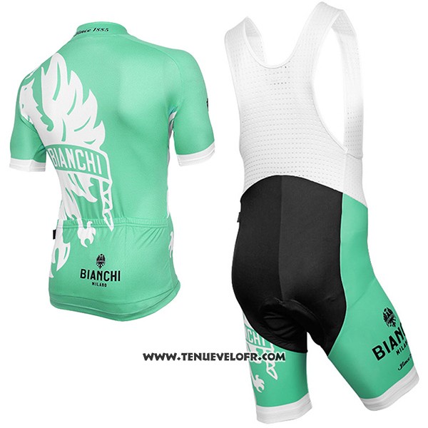 2016 Maillot Ciclismo Bianchi Vert et Blanc Manches Courtes et Cuissard