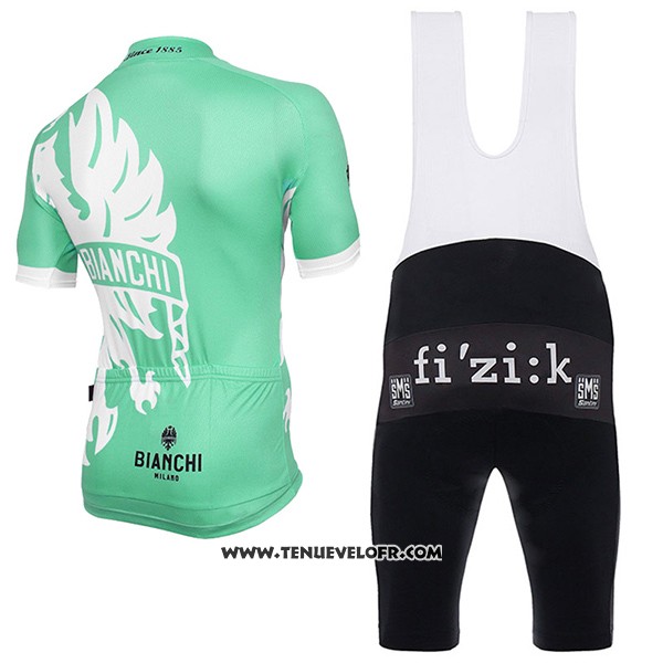 2016 Maillot Ciclismo Bianchi Vert et Blanc Manches Courtes et Cuissard