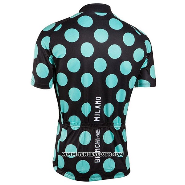 2016 Maillot Ciclismo Bianchi Vert et Noir Manches Courtes et Cuissard