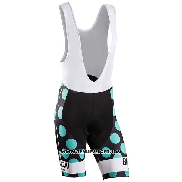 2016 Maillot Ciclismo Bianchi Vert et Noir Manches Courtes et Cuissard