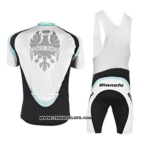 2017 Maillot Ciclismo Bianchi Blanc Manches Courtes et Cuissard