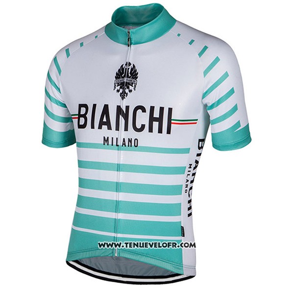 2017 Maillot Ciclismo Bianchi Milano Albatros Blanc Manches Courtes et Cuissard