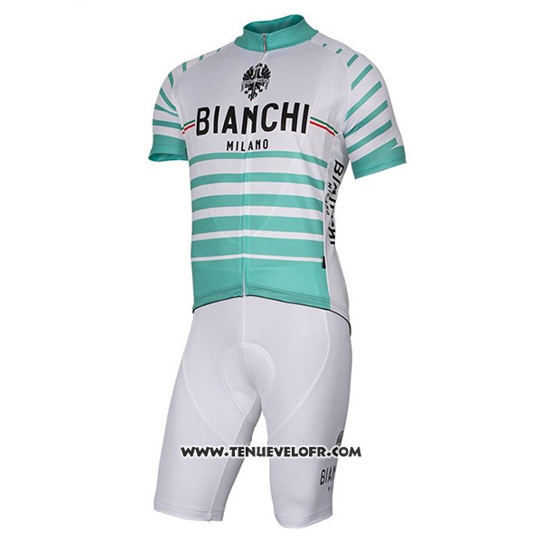 2017 Maillot Ciclismo Bianchi Milano Albatros Blanc Manches Courtes et Cuissard
