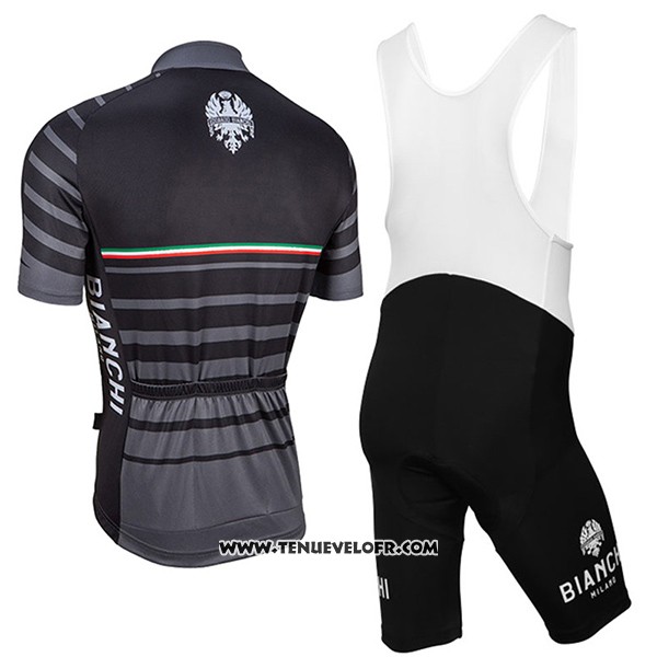 2017 Maillot Ciclismo Bianchi Milano Albatros Gris Manches Courtes et Cuissard