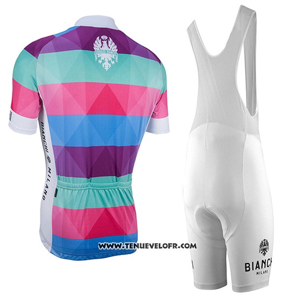 2017 Maillot Ciclismo Bianchi Milano Aviolo Rouge Manches Courtes et Cuissard