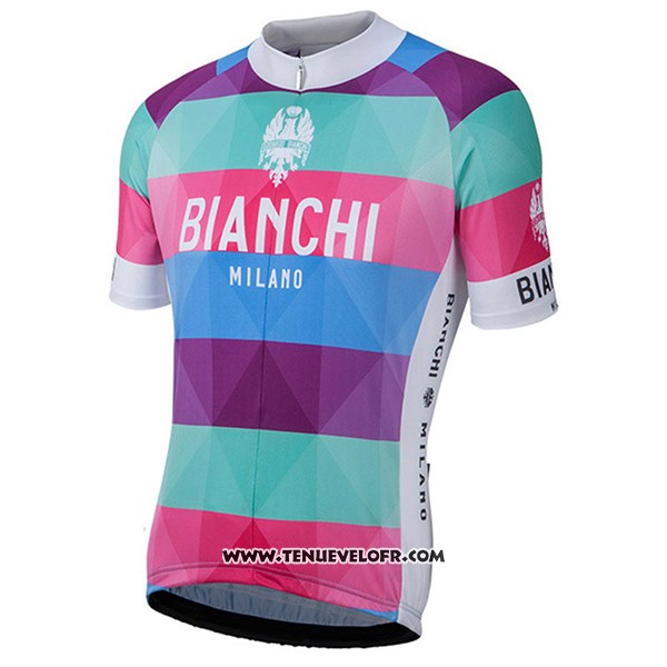 2017 Maillot Ciclismo Bianchi Milano Aviolo Rouge Manches Courtes et Cuissard