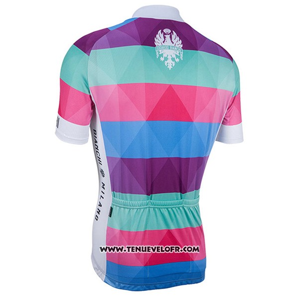 2017 Maillot Ciclismo Bianchi Milano Aviolo Rouge Manches Courtes et Cuissard