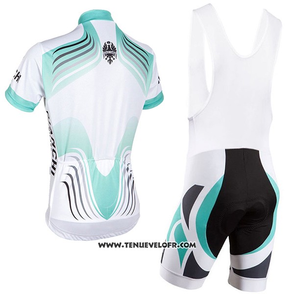 2017 Maillot Ciclismo Bianchi Milano Blanc Manches Courtes et Cuissard