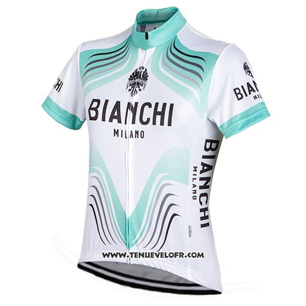 2017 Maillot Ciclismo Bianchi Milano Blanc Manches Courtes et Cuissard