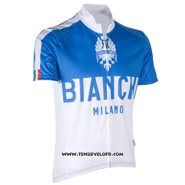 2017 Maillot Ciclismo Bianchi Milano Bleu Manches Courtes et Cuissard