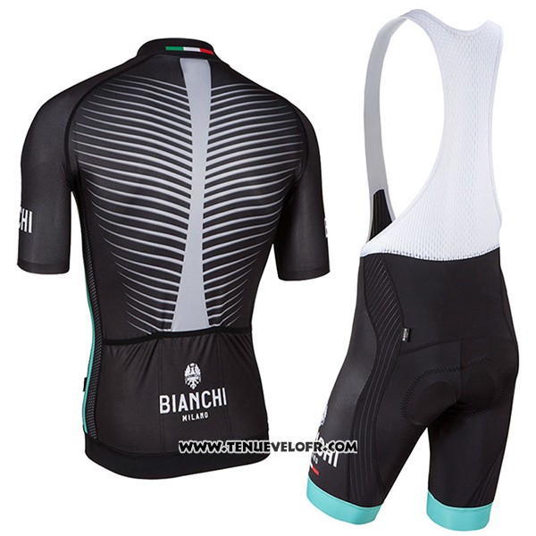 2017 Maillot Ciclismo Bianchi Milano Ceresole Noir Manches Courtes et Cuissard