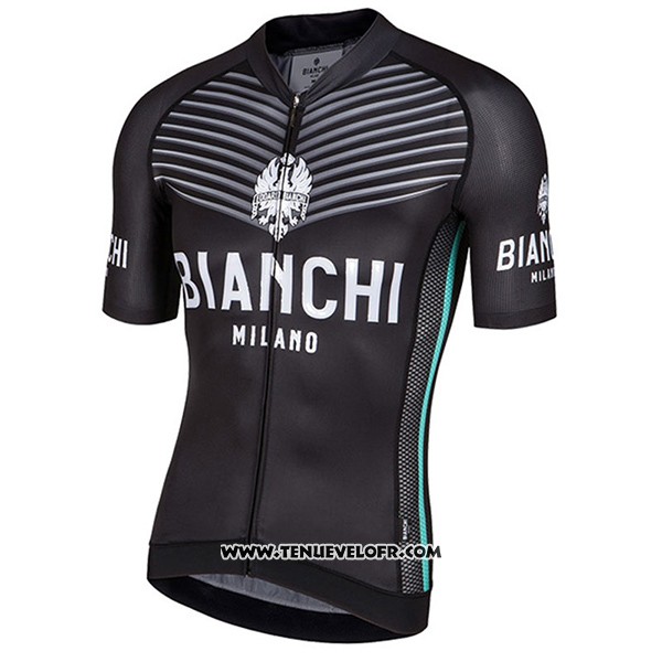2017 Maillot Ciclismo Bianchi Milano Ceresole Noir Manches Courtes et Cuissard