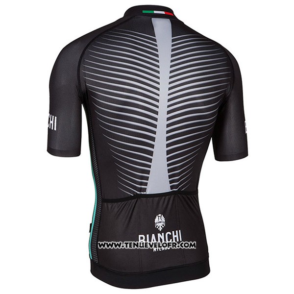 2017 Maillot Ciclismo Bianchi Milano Ceresole Noir Manches Courtes et Cuissard