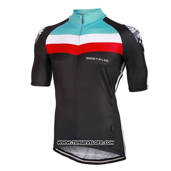 2017 Maillot Ciclismo Bianchi Milano Chorei Noir Manches Courtes et Cuissard