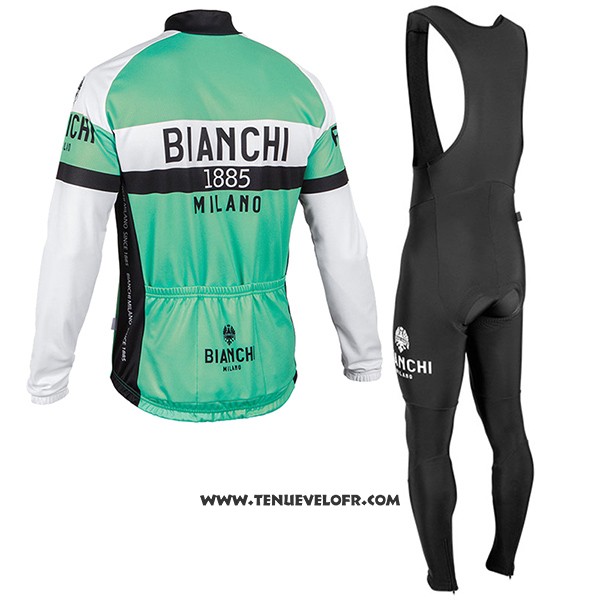 2017 Maillot Ciclismo Bianchi Milano Ml Vert Manches Longues et Cuissard
