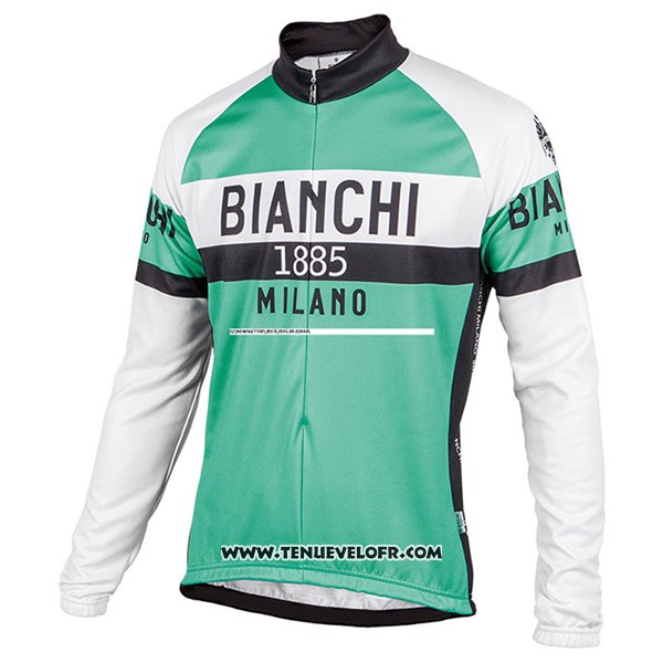 2017 Maillot Ciclismo Bianchi Milano Ml Vert Manches Longues et Cuissard