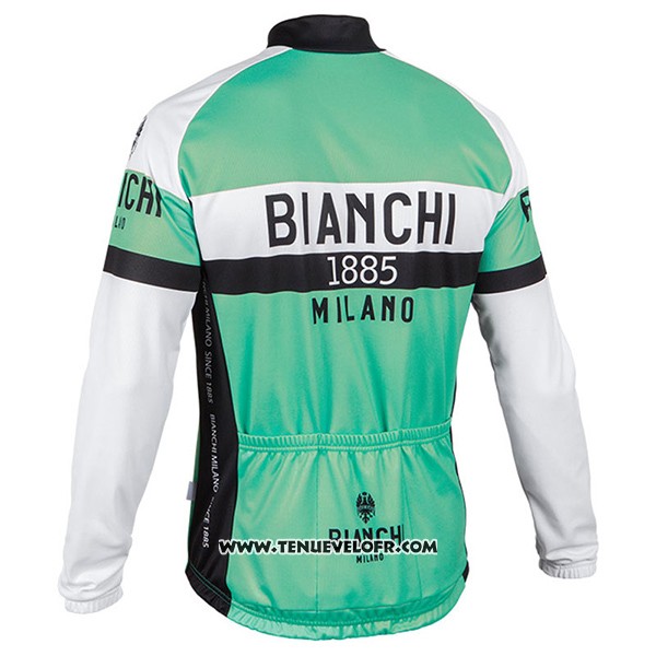 2017 Maillot Ciclismo Bianchi Milano Ml Vert Manches Longues et Cuissard