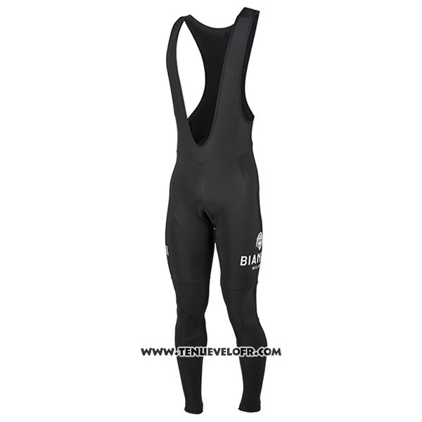 2017 Maillot Ciclismo Bianchi Milano Ml Vert et Noir Manches Longues et Cuissard