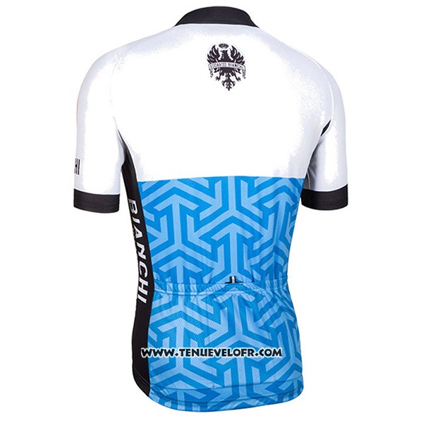 2017 Maillot Ciclismo Bianchi Milano Pontesei Bleu Manches Courtes et Cuissard