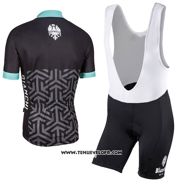 2017 Maillot Ciclismo Bianchi Milano Pride Noir Manches Courtes et Cuissard