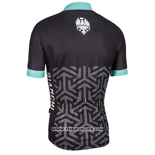 2017 Maillot Ciclismo Bianchi Milano Pride Noir Manches Courtes et Cuissard