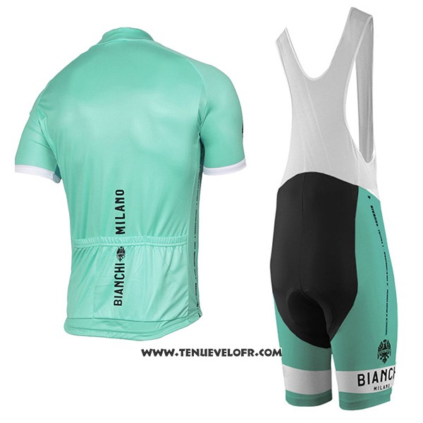 2017 Maillot Ciclismo Bianchi Milano Pride Vert Manches Courtes et Cuissard