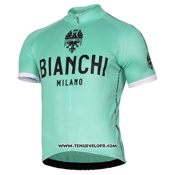 2017 Maillot Ciclismo Bianchi Milano Pride Vert Manches Courtes et Cuissard
