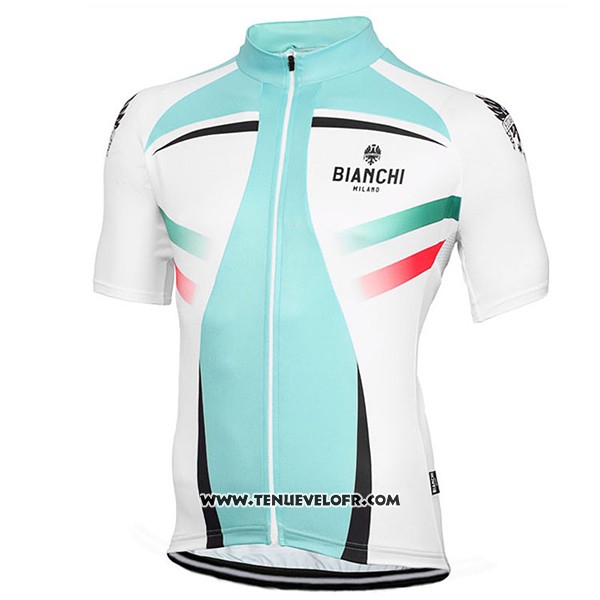 2017 Maillot Ciclismo Bianchi Milano Vert et Blanc Manches Courtes et Cuissard