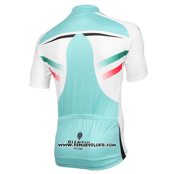2017 Maillot Ciclismo Bianchi Milano Vert et Blanc Manches Courtes et Cuissard