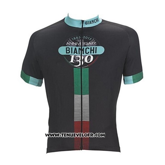 2017 Maillot Ciclismo Bianchi Noir Manches Courtes et Cuissard