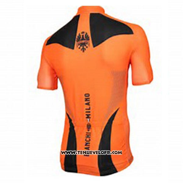 2017 Maillot Ciclismo Bianchi Orange Manches Courtes et Cuissard