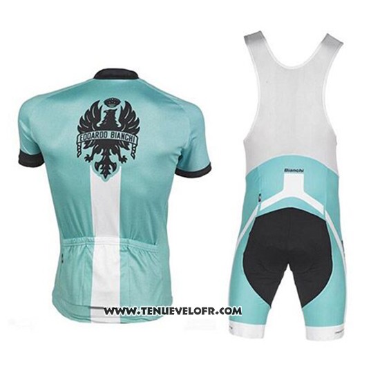 2017 Maillot Ciclismo Bianchi Vert Manches Courtes et Cuissard