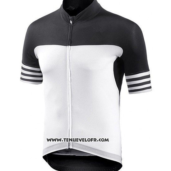 2018 Maillot Ciclismo Bianchi Noir et Blanc Manches Courtes et Cuissard