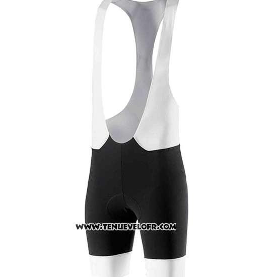 2018 Maillot Ciclismo Bianchi Noir et Blanc Manches Courtes et Cuissard