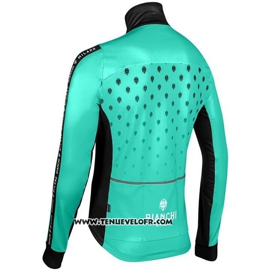 2019 Maillot Ciclismo Bianchi Milano FT Bleu Noir Manches Longues et Cuissard