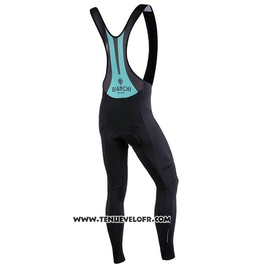 2019 Maillot Ciclismo Bianchi Milano FT Bleu Noir Manches Longues et Cuissard