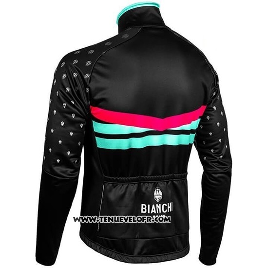 2019 Maillot Ciclismo Bianchi Milano PB Noir Rouge Manches Longues et Cuissard
