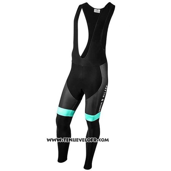 2019 Maillot Ciclismo Bianchi Milano PB Noir Rouge Manches Longues et Cuissard
