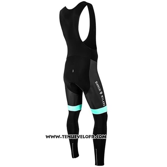 2019 Maillot Ciclismo Bianchi Milano PB Noir Rouge Manches Longues et Cuissard