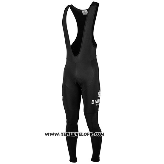 2019 Maillot Ciclismo Bianchi Milano XD Bleu Gris Manches Longues et Cuissard