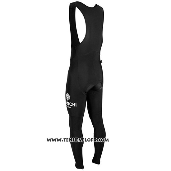 2019 Maillot Ciclismo Bianchi Milano XD Bleu Gris Manches Longues et Cuissard