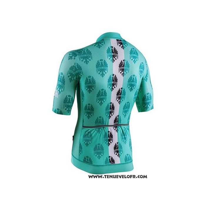 2020 Maillot Ciclismo Bianchi Bleu Blanc Noir Manches Courtes et Cuissard