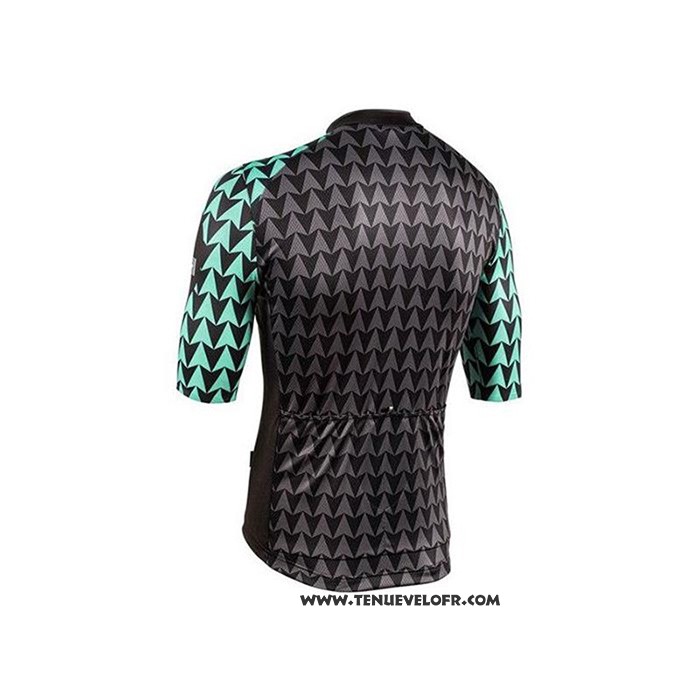 2020 Maillot Ciclismo Bianchi Noir Vert Manches Courtes et Cuissard