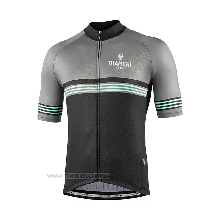 2021 Maillot Cyclisme Bianchi Gris Manches Courtes et Cuissard